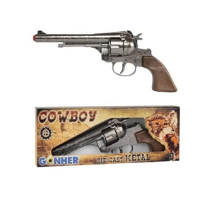 تفنگ اسباب بازی فلزی گانهر Gonher مدل هفت تیر کابوی کلاسیک 122.0_اسباب بازی